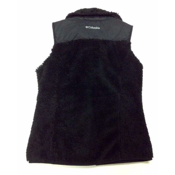 Columbia Vest Woman’s Black Polyester Nylon Small Fast Beauty Style Winter NWT - Picture 2 of 10